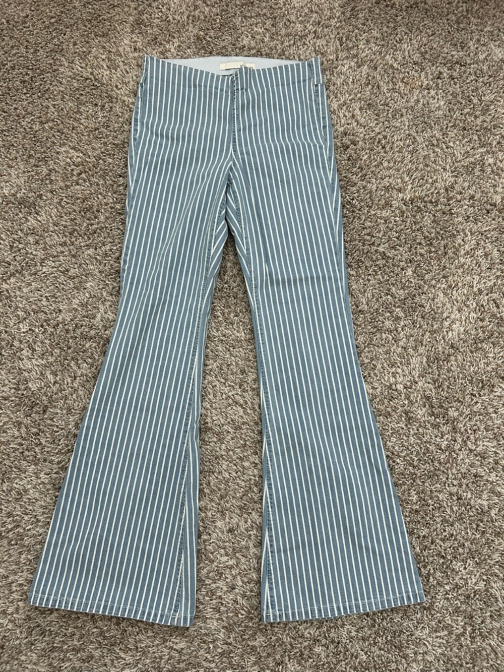 Ella Moss Pull On Striped Flare-Leg Pants Womens Size 6/28